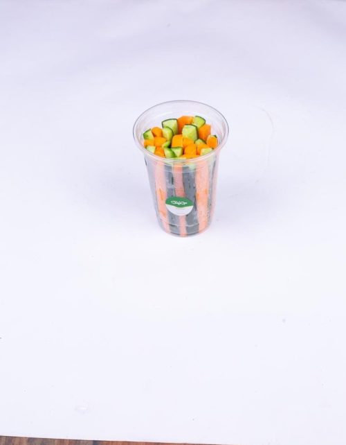 Cucumber & Carrot Sticks in a Cup